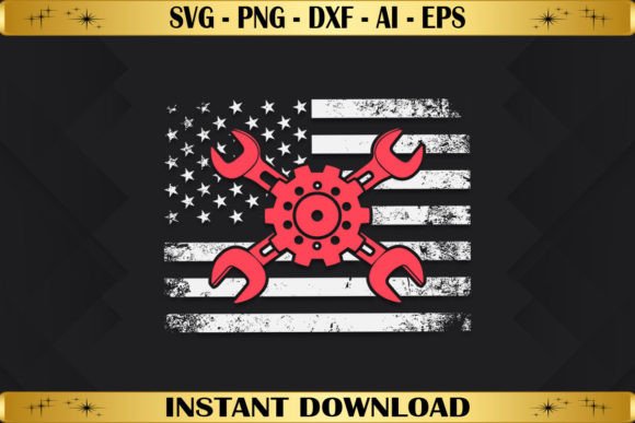 Diesel Mechanic American Flag Embroidery Review