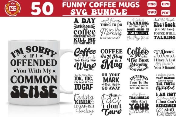 Funny Coffee Mug Svg Bundle Review