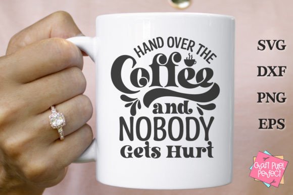 Funny Coffee Mug Svg for Embroidery Projects