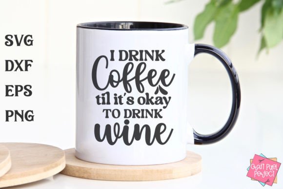 Funny Coffee Mug Svg for Embroidery Projects
