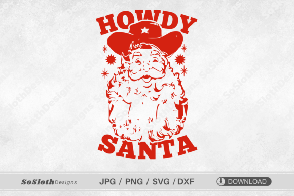 Howdy Santa Svg: A Festive Embroidery Design for Holiday Projects