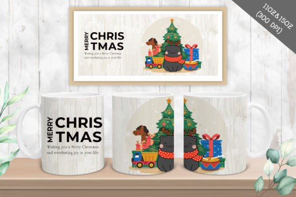 Mug Christmas Cat Sublimation Design Review